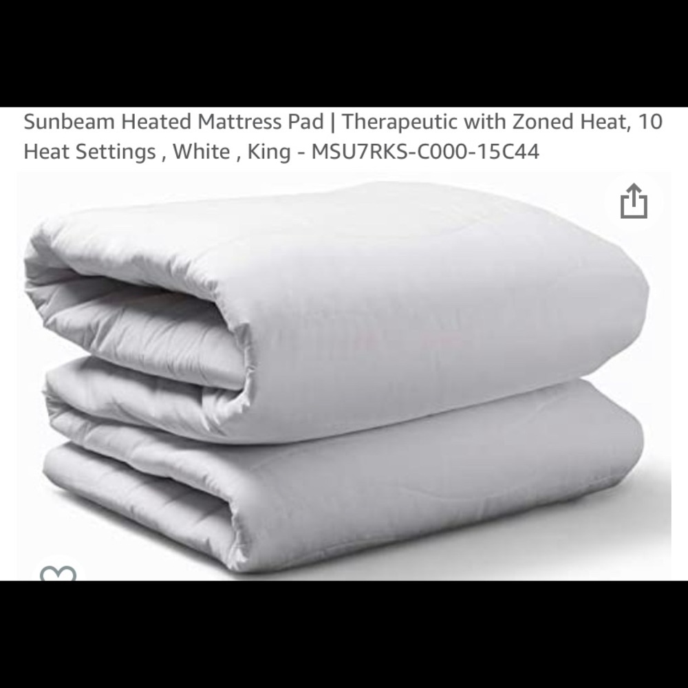 Sunbeam triple zone heated mattress pad, king